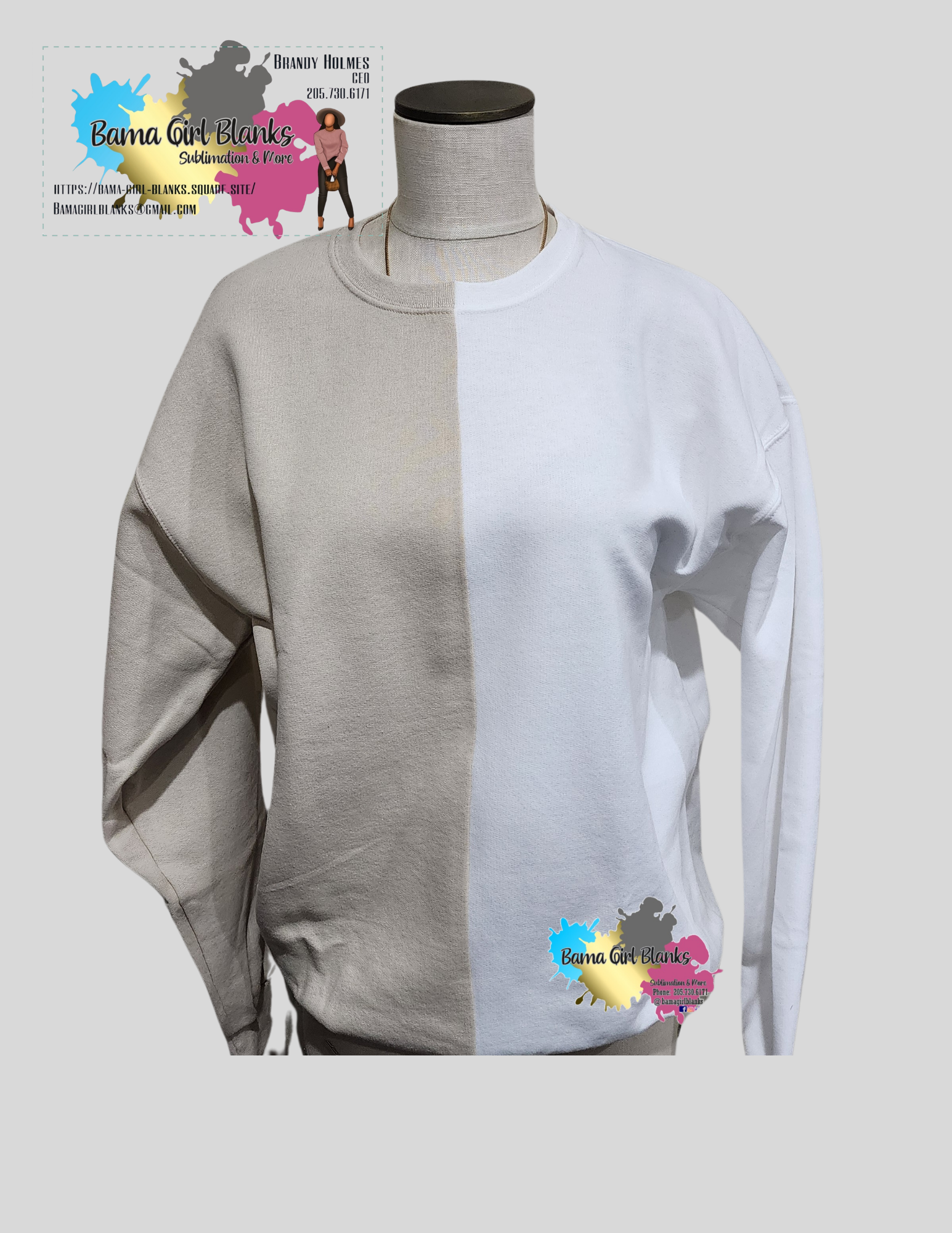 BUTCHER PRODUCTS TWO TONE SWEAT SHIRT Two-Tone Sweatshirt Adult